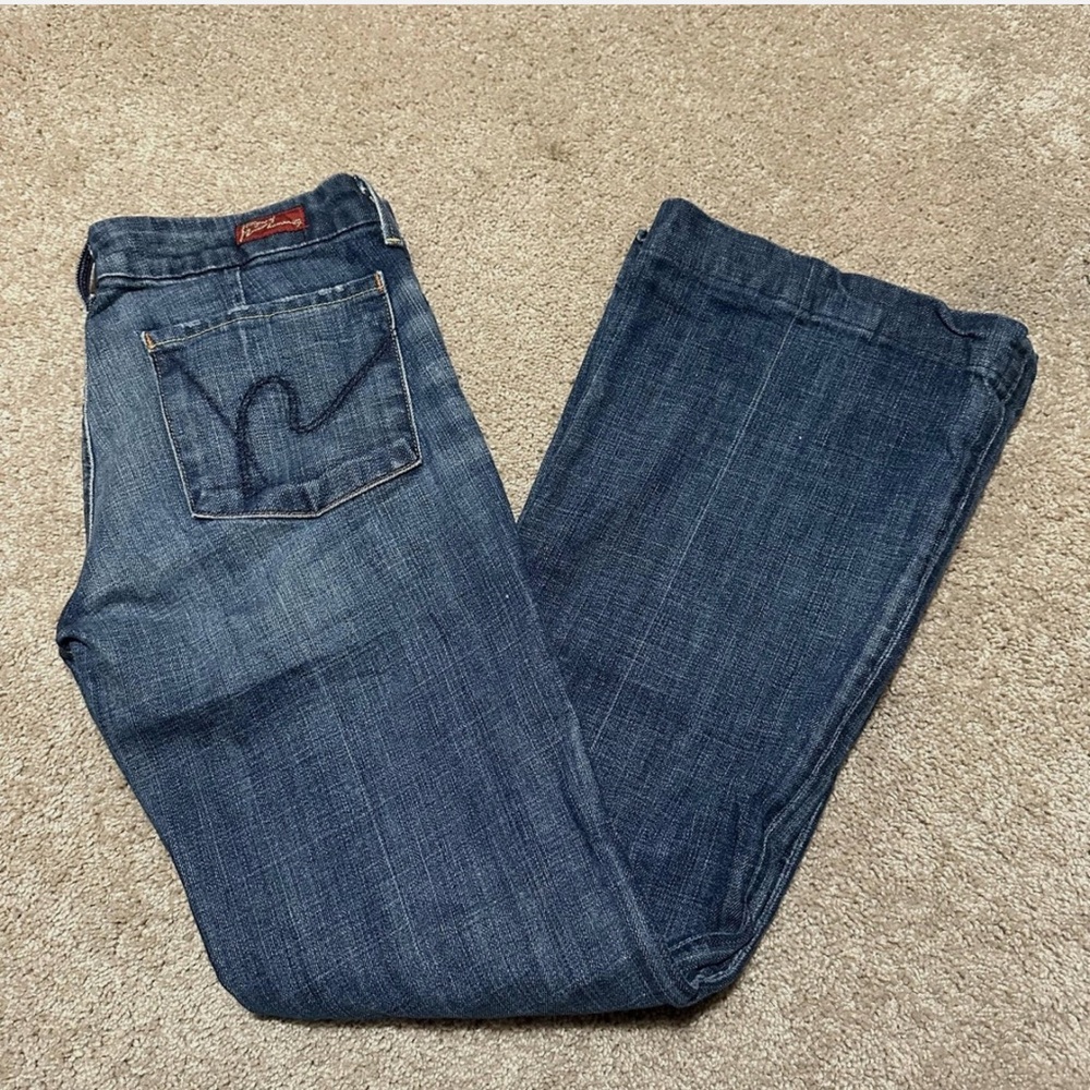 Citizens of Humanity Jeans Womens Faye 003 Low Waist Full Leg Stretch USA
